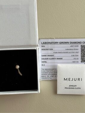 Mejuri Yellow Gold Single Diamond Ring
